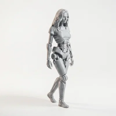 Mô hình 3D Robochic Nữ Cyborg in 3D