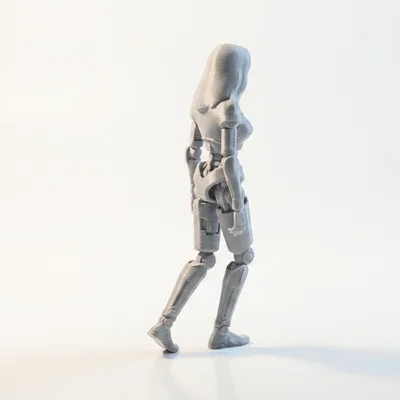 Mô hình 3D Robochic Nữ Cyborg in 3D
