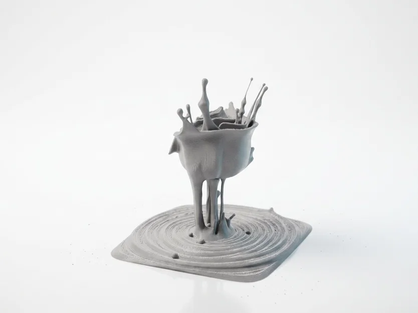 Mô hình điêu khắc nghệ thuật Rose Drop Liquid Splash in 3D - Image 4