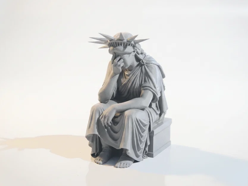 Mô hình in 3D Nữ thần Tự do trầm tư (Sad Liberty Statue) - Image 1