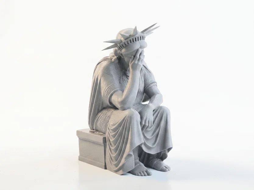 Mô hình in 3D Nữ thần Tự do trầm tư (Sad Liberty Statue) - Image 2