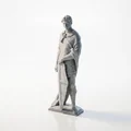 Tượng Điêu Khắc Thánh George Cổ Điển Có Thể In 3D - Thumbnail 1