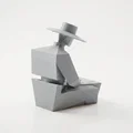 Tác phẩm điêu khắc nghệ thuật trừu tượng Sat Man 3D Printable - Thumbnail 2