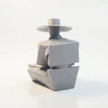 Tác phẩm điêu khắc nghệ thuật trừu tượng Sat Man 3D Printable - Thumbnail 3