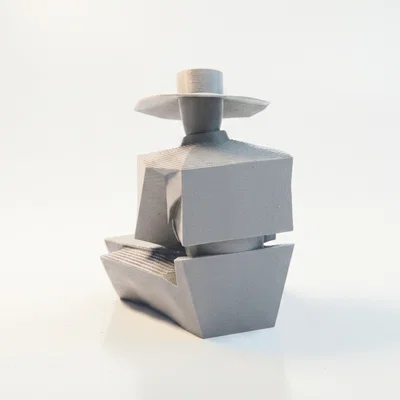 Tác phẩm điêu khắc nghệ thuật trừu tượng Sat Man 3D Printable