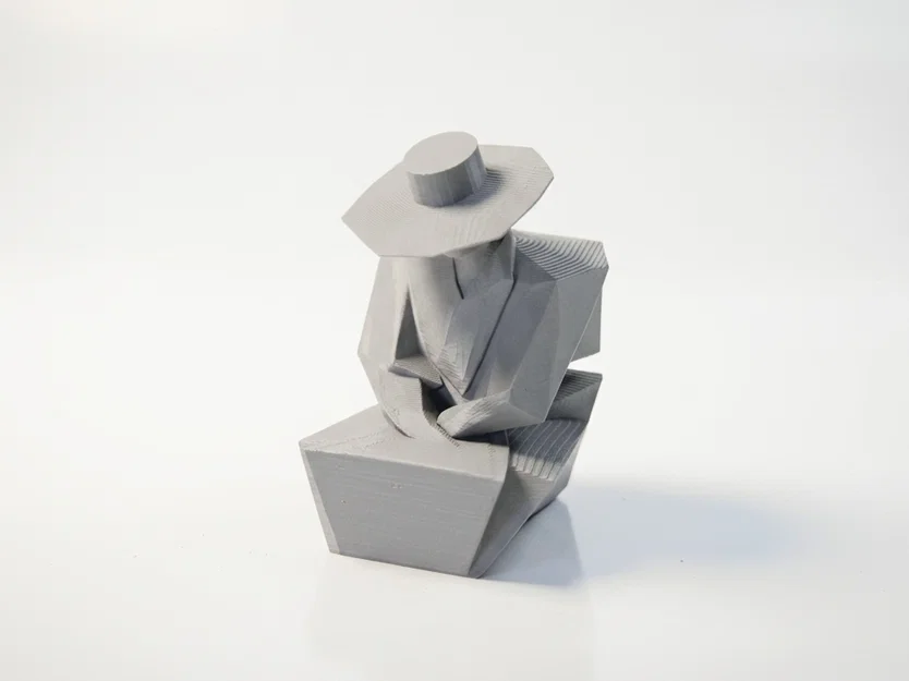 Tác phẩm điêu khắc nghệ thuật trừu tượng Sat Man 3D Printable - Image 4