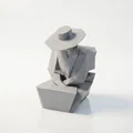 Tác phẩm điêu khắc nghệ thuật trừu tượng Sat Man 3D Printable - Thumbnail 4