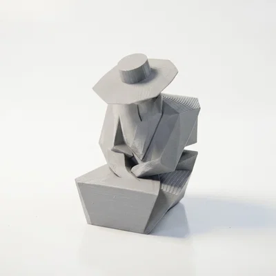 Tác phẩm điêu khắc nghệ thuật trừu tượng Sat Man 3D Printable