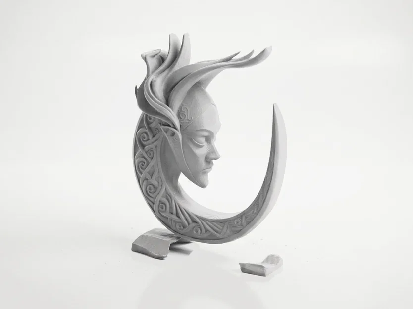 Tượng Nữ Thần Mặt Trăng Khuyết Ngủ Độc Đáo In 3D - Image 1