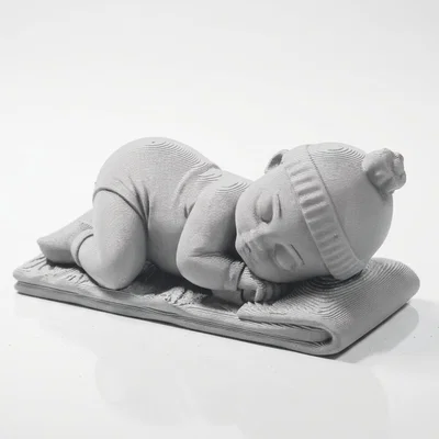 Mô Hình Tượng Em Bé Đang Ngủ In 3D