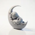 Mô hình Mặt Trăng Ngủ Trang Trí Không Gian - File In 3D - Thumbnail 1