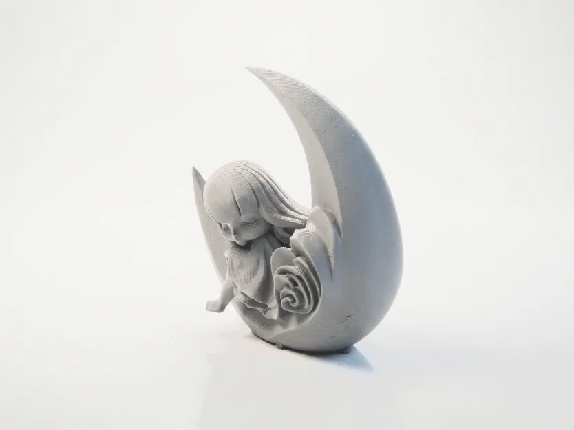 Mô hình tượng trang trí 3D Sleeping On The Moon - Image 1