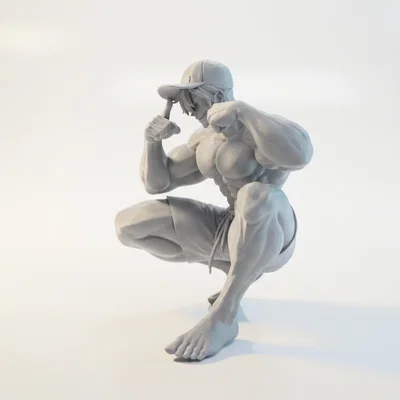 Mô hình tượng người ngồi xổm (Squatting Man) in 3D