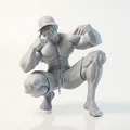 Mô hình tượng người ngồi xổm (Squatting Man) in 3D - Thumbnail 2
