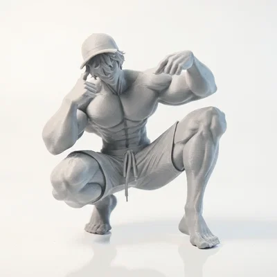 Mô hình tượng người ngồi xổm (Squatting Man) in 3D
