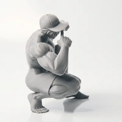 Mô hình tượng người ngồi xổm (Squatting Man) in 3D