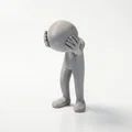 Mô hình 3D figure mô phỏng biểu cảm căng thẳng (Stressed Figure) - Thumbnail 1