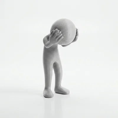 Mô hình 3D figure mô phỏng biểu cảm căng thẳng (Stressed Figure)