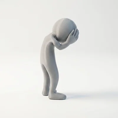 Mô hình 3D figure mô phỏng biểu cảm căng thẳng (Stressed Figure)