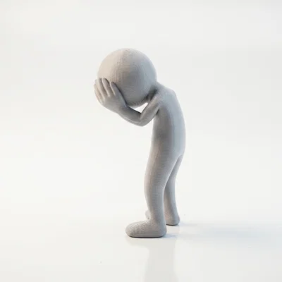 Mô hình 3D figure mô phỏng biểu cảm căng thẳng (Stressed Figure)