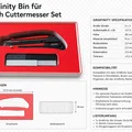 Khay 3D Gridfinity đựng dao rọc giấy Würth và lưỡi dao thay thế - Thumbnail 1