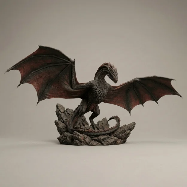 Mô hình rồng Drogon 3D cực chất từ Game of Thrones cho người hâm mộ - Image 1