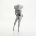 Mô hình 3D tượng nữ giới đội mũ rộng vành sang trọng - Thumbnail 2