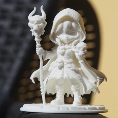 Soulveil – Mô hình chibi Necromancer phong cách Dark Fantasy (STL)