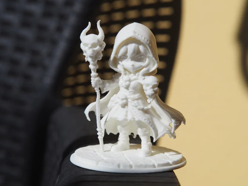 Soulveil – Mô hình chibi Necromancer phong cách Dark Fantasy (STL) - Image 5