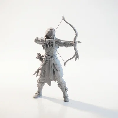 Mô hình tượng thợ săn bộ lạc Archer in 3D