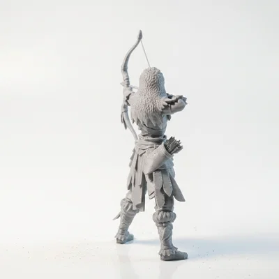 Mô hình tượng thợ săn bộ lạc Archer in 3D