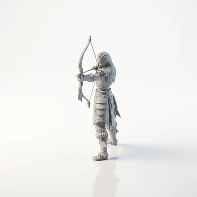 Mô hình tượng thợ săn bộ lạc Archer in 3D