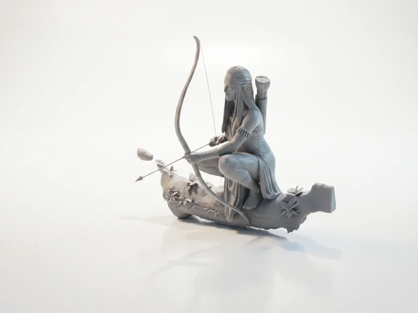 Mô hình nữ thợ săn bộ lạc in 3D (Tribal Huntress Archer Figurine) - Image 1