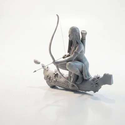 Mô hình nữ thợ săn bộ lạc in 3D (Tribal Huntress Archer Figurine)
