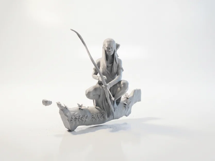 Mô hình nữ thợ săn bộ lạc in 3D (Tribal Huntress Archer Figurine) - Image 2