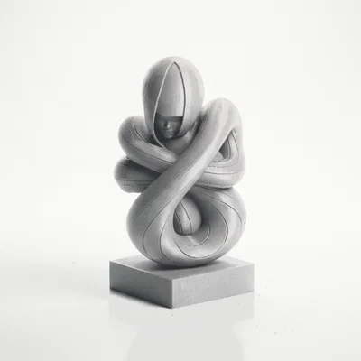 Mô hình điêu khắc trừu tượng Người phụ nữ uốn lượn - File in 3D