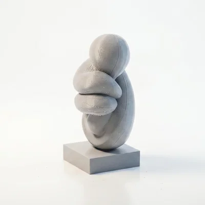 Mô hình điêu khắc trừu tượng Người phụ nữ uốn lượn - File in 3D
