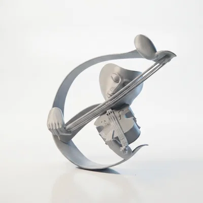 Mô hình nghệ sĩ vĩ cầm - File 3D in ấn chất lượng cao