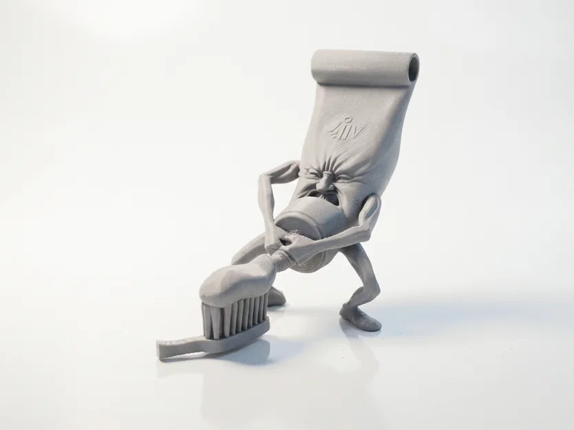 Mô hình 3D ống kem đánh răng nhân hóa cực chất - Image 1