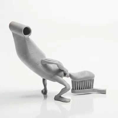 Mô hình 3D ống kem đánh răng nhân hóa cực chất