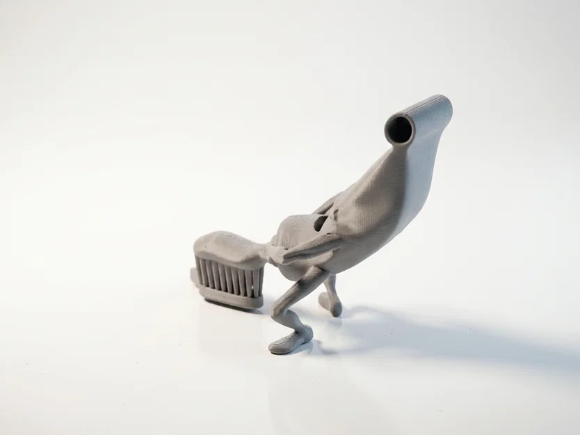 Mô hình 3D ống kem đánh răng nhân hóa cực chất - Image 4