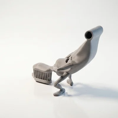 Mô hình 3D ống kem đánh răng nhân hóa cực chất