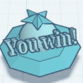 Mô hình 3D chiếc cúp You win! ấn tượng và ý nghĩa