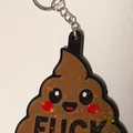 Móc khóa cục phân Kawaii "F*ck" in 3D | Quà tặng vui nhộn - Thumbnail 2