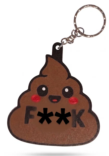 Móc khóa cục phân Kawaii "F*ck" in 3D | Quà tặng vui nhộn - Image 6