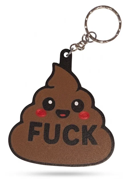Móc khóa cục phân Kawaii "F*ck" in 3D | Quà tặng vui nhộn - Image 7