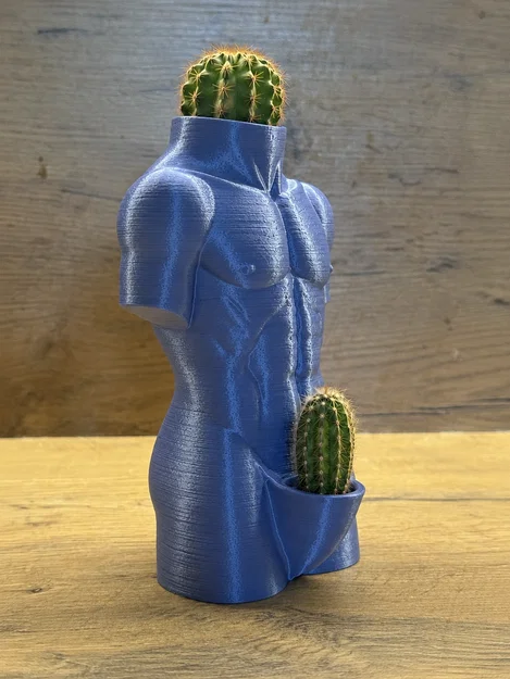 The Prickly Gentleman Planter – Chậu Xương Rồng Torso In 3D Độc Đáo - Image 1