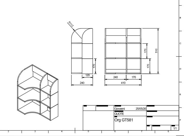 Kệ Đa Năng ORGANIZZATORE GT581: Giải Pháp Gọn Gàng Bàn Làm Việc - Image 5