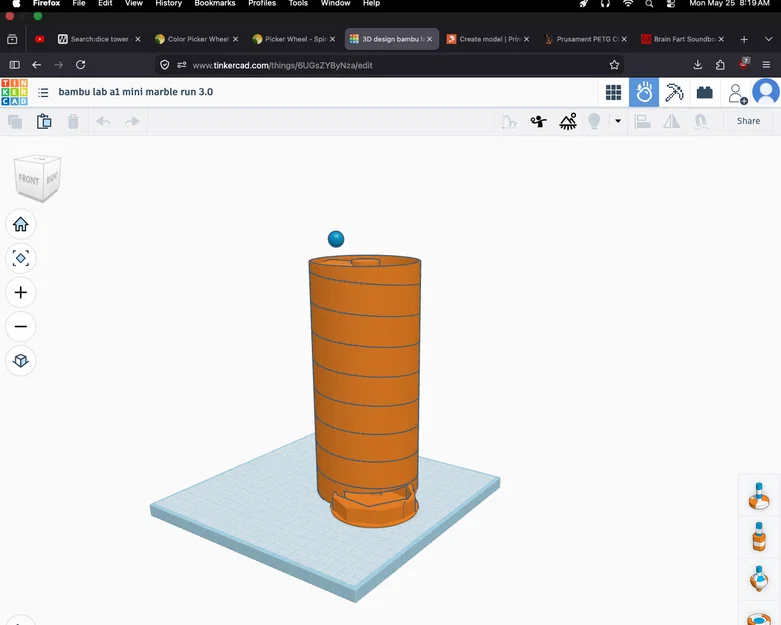 Mô hình Marble Run 180mm nhỏ gọn cho máy in 3D A1 mini và Prusa MINI - Image 1