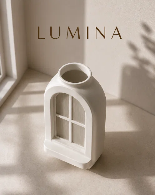 Bình hoa trang trí Lumina - Thiết kế cửa sổ vòm nghệ thuật - Image 2